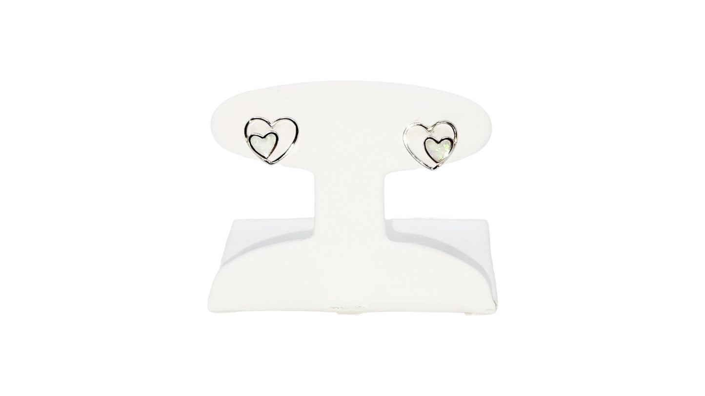 Double Heart Earrings, Style 2