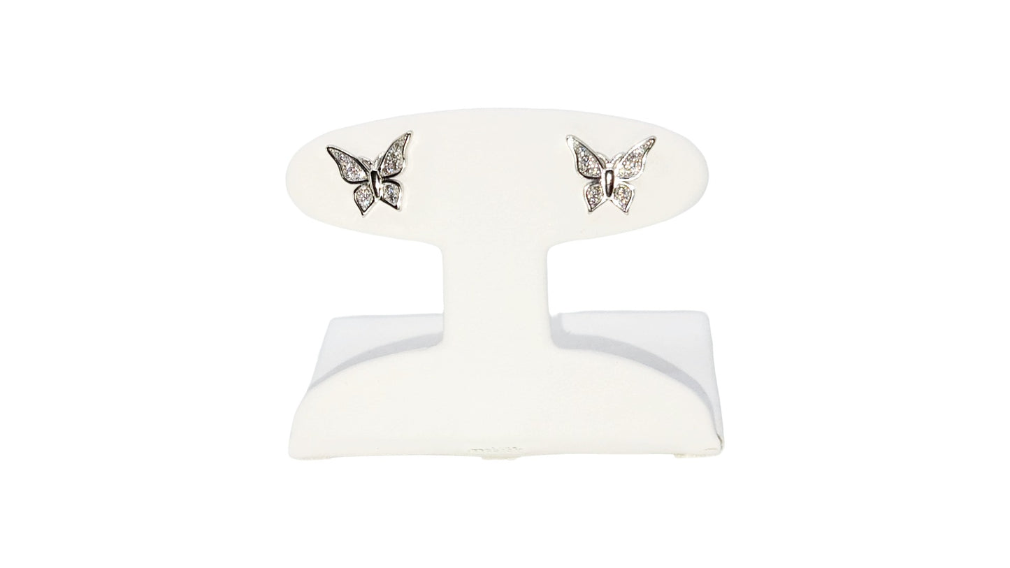 Silver Butterfly Earrings