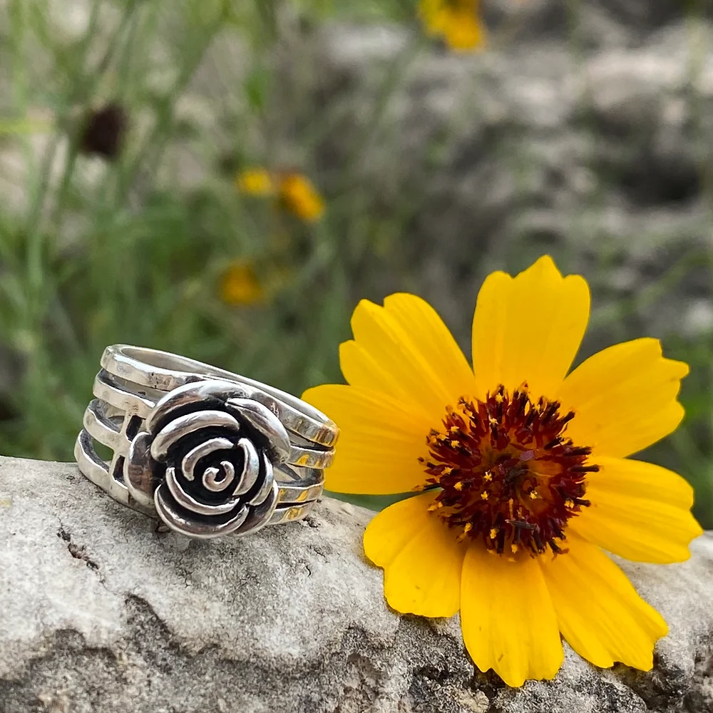 Rose Ring w/ Layered Band