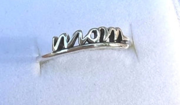Mom Cursive Ring