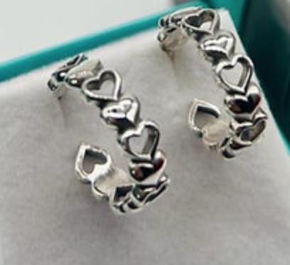 Hearts Band Hoop Earrings