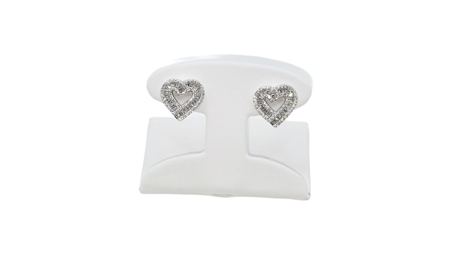 Heart CZ Earrings