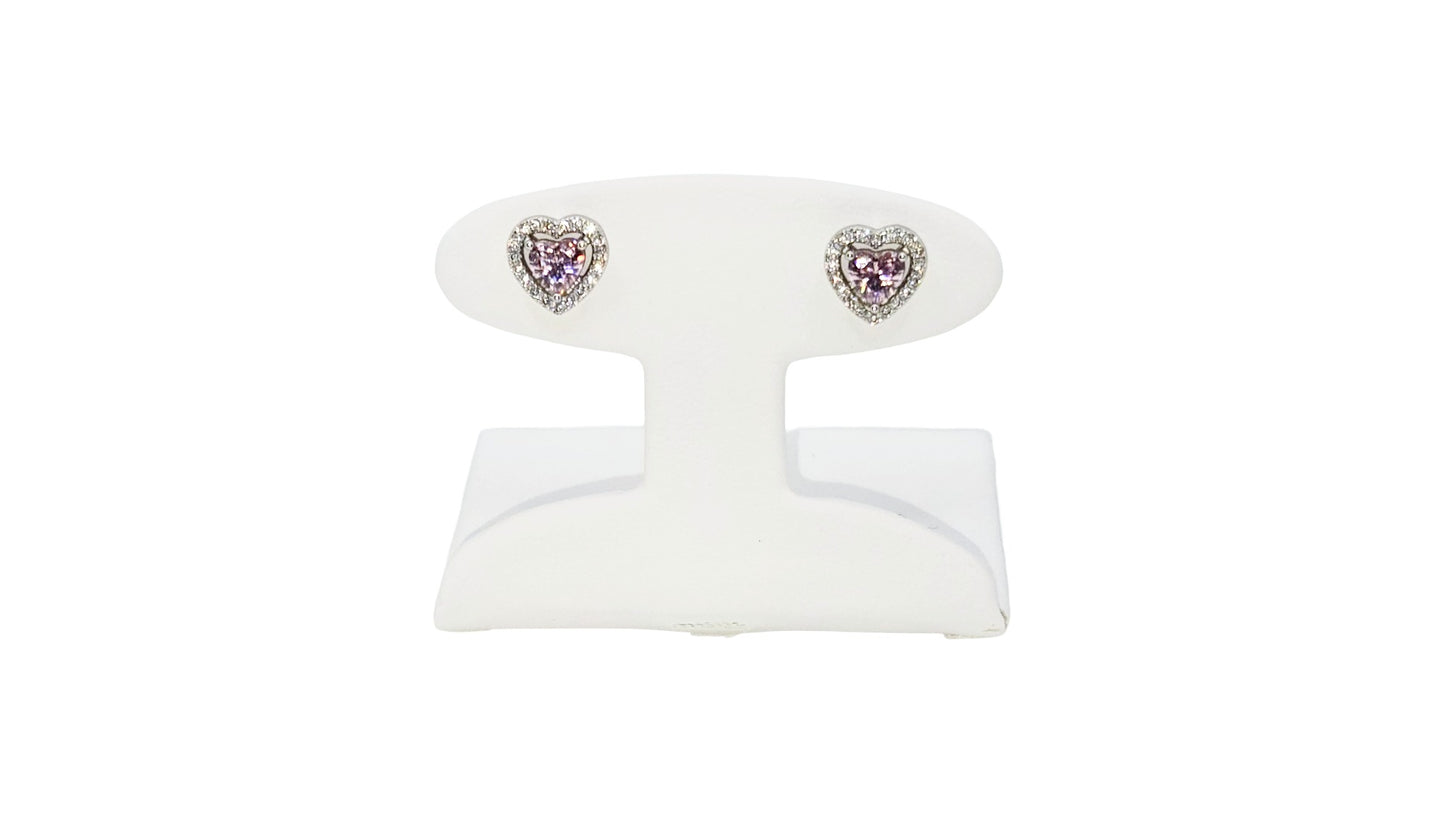 Pink Heart Earrings