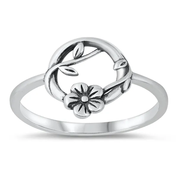 One Flower Vine Ring