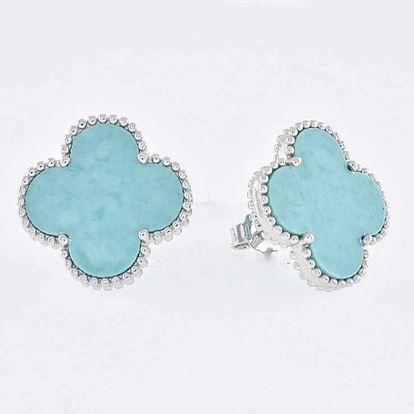 Turquoise Clover Stud Earrings