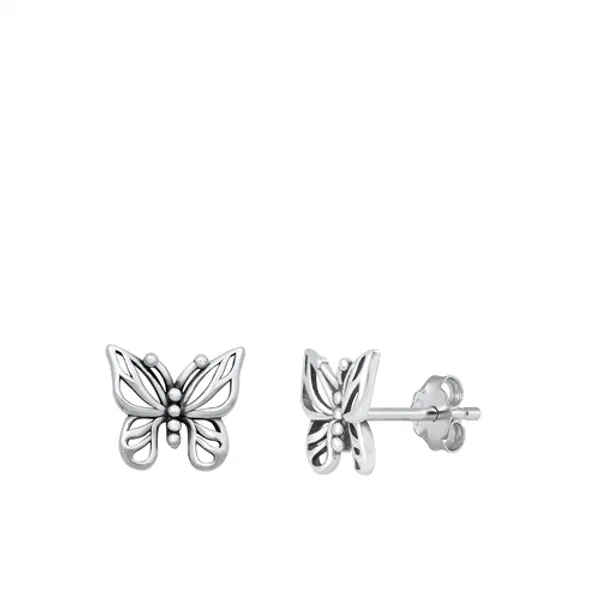 Single Butterfly Stud Earrings