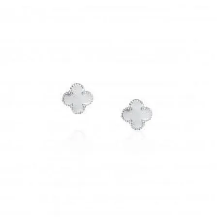 White Clover Stud Earrings